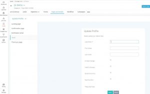Zoho Marketing Automation Update Profile Form