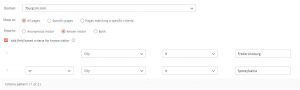 Zoho Marketing Automation smart popup form criteria
