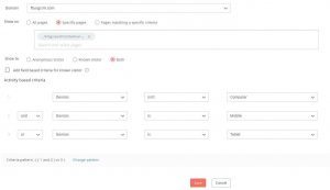 Zoho Marketing Automation smart popup form mobile filter criteriaZoho Marketing Hub smart popup form mobile filter criteria